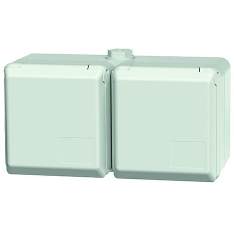 MENNEKES - Ap Doppelsteckdose Cepex 2xCee 16A 5P 400V 6H IP44 Lichtgrau