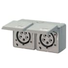MENNEKES - Ap Doppelsteckdose Cepex 2xCee 16A 5P 400V 6H IP44 Lichtgrau