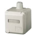 MENNEKES - AP Schuko-Wandsteckdose Cepex 16A 2p+E 230V IP44 lichtgrau +Berschr.