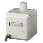 MENNEKES - AP Schuko-Wandsteckdose Cepex 16A 2p+E 230V IP44 lichtgrau+Schloss+Bes