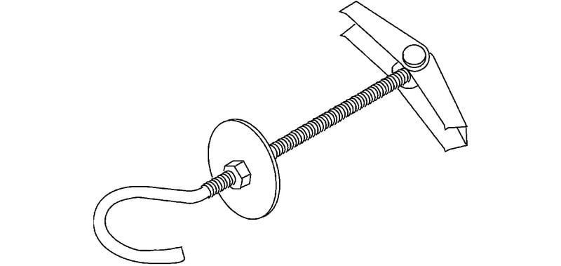 HKL - Federklappdübel m. Haken M3