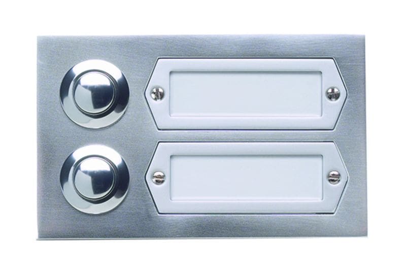 GROTHE - AP-Klingelplatte Aluguss 2 Taster, max.24V, (Typ ETA 502 GA)