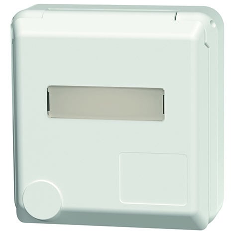 MENNEKES - Anbau CEE-Wandsteckd. Cepex 16A 5p 400V 6h IP44 alpinweiß m.Beschr.