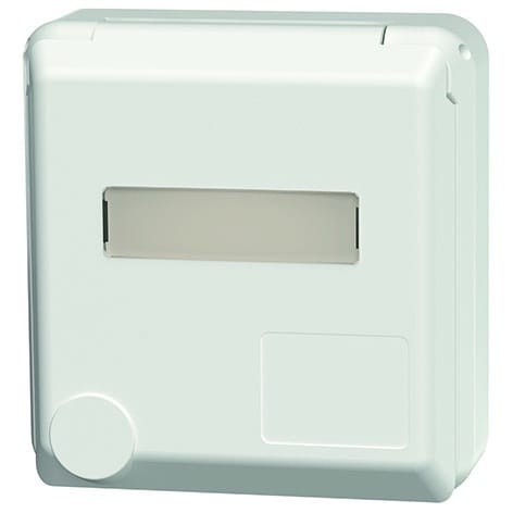 MENNEKES - Anbau CEE-Wandsteckd. Cepex 16A 5p 400V 6h IP44 alpinweiß m.Beschr.