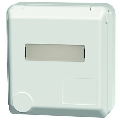 MENNEKES - Anbau Schuko-Wandsteckd. Cepex 16A 2p+E 230V IP44 alpinweiß m.Beschr.