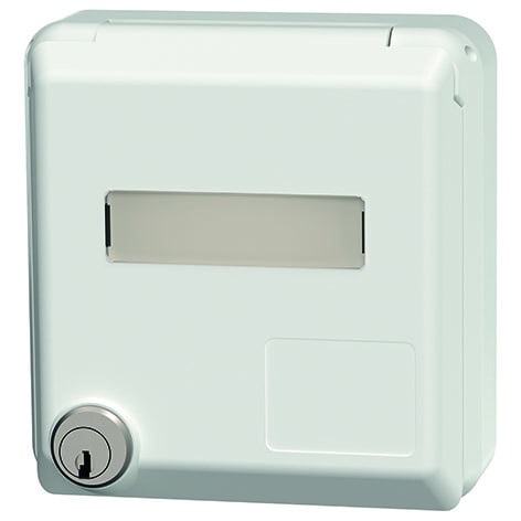 MENNEKES - Anbau Schuko-Wandsteckd. Cepex 16A 2p+E 230V IP44 alpinweiß Schloss+Bes