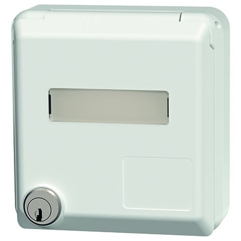 MENNEKES - Anbau Schuko-Wandsteckd. Cepex 16A 2p+E 230V IP44 alpinweiß Schloss+Bes