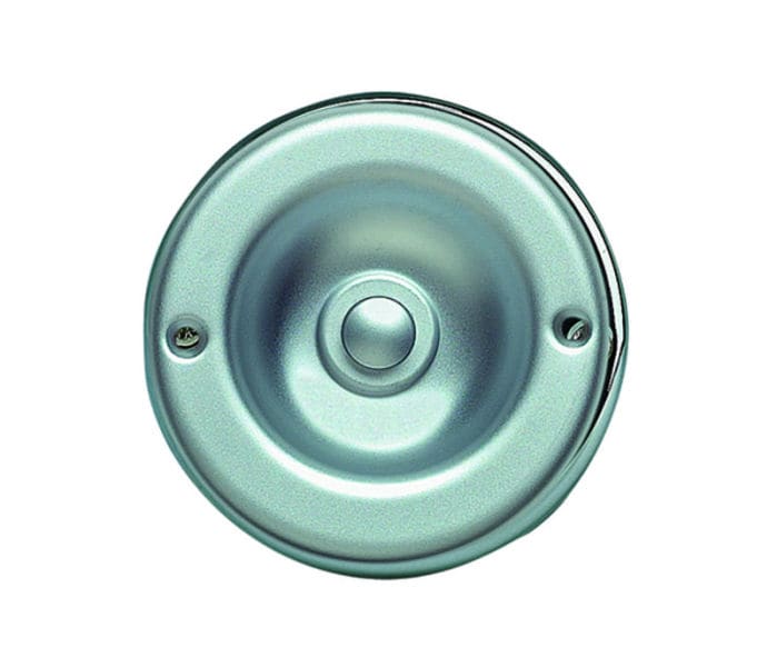 GROTHE - Kontakt-Schale mit 1 Taste Messing matt verchromt, (Typ KS 2075)
