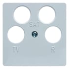 BERKER - S.1/B.x Zentralplatte für Antenne mit 2xSat, polarweiß matt