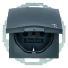 BERKER - S.1/B.x SSD mit verdrehbarem Topf erh. Ber.schutz u.Klappdeckel, ant. matt