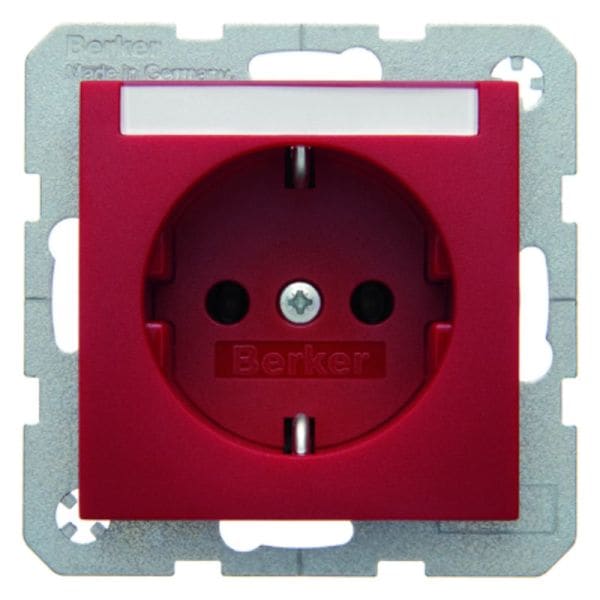 BERKER - S.1/B.x SSD mit Schriftleiste rot matt