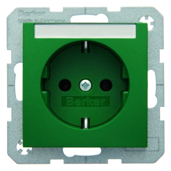 BERKER - S.1/B.x SSD mit Schriftleiste grün matt