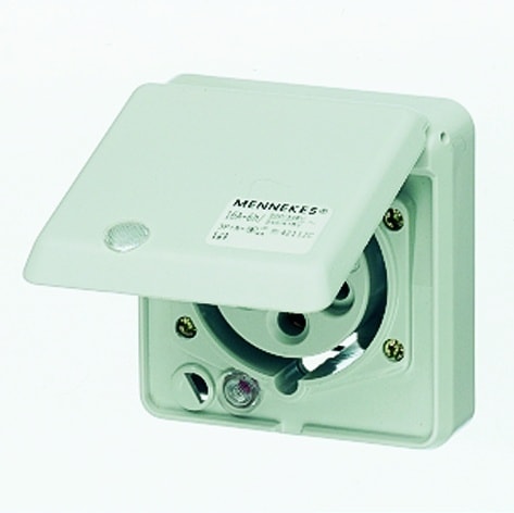 MENNEKES - Cee-Wandsteckdose Cepex 16A 5P 400V 6H IP44 Lichtgrau