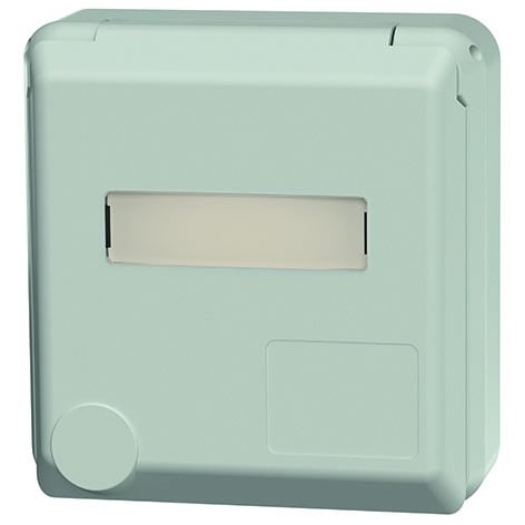 MENNEKES - Anbau CEE-Wandsteckd. Cepex 16A 5p 400V 6h IP44 lichtgrau m.Beschr.