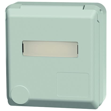 MENNEKES - Anbau CEE-Wandsteckd. Cepex 32A 5p 400V 6h IP44 lichtgrau m.Beschr.