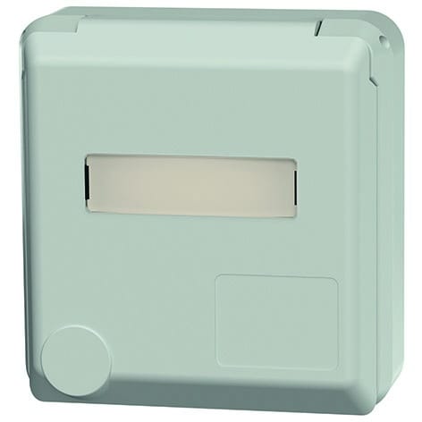 MENNEKES - Anbau CEE-Wandsteckd. Cepex 32A 5p 400V 6h IP44 lichtgrau m.Beschr.