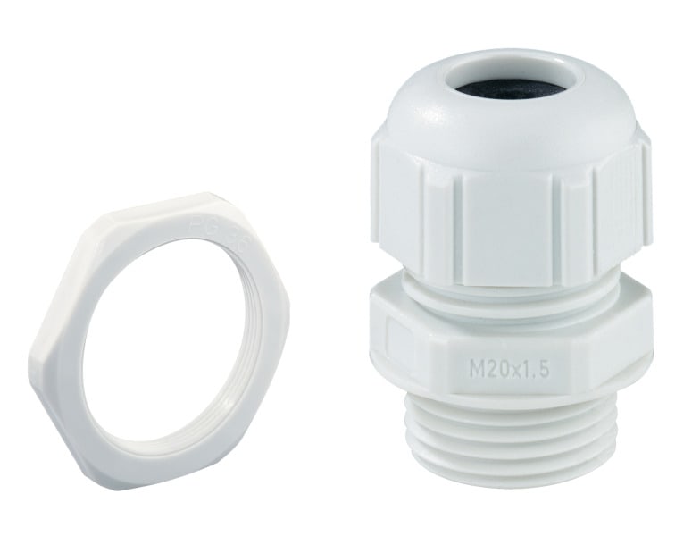 SPELSBERG - Kabelverschraubung, M20, lichtgrau, IP68/IP69, halogenfrei, KVR M20-GDB/MGM