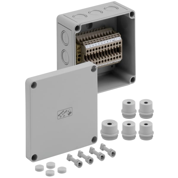 SPELSBERG - Reihenklemmengehäuse, IP54/IP66 , max. Leiterquerschnitt 4², RK 4/12-12x4²