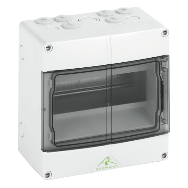 SPELSBERG - Kleinverteiler, grau, IP65, 9 Teilungseinheiten, Schlagfestigkeit IK07, AK 09