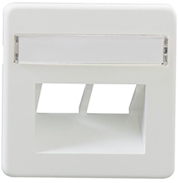RUTENBECK - Zentralstück für Datendose 2fach 50x50mm weiß