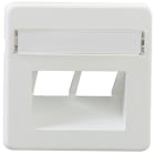 RUTENBECK - Zentralstück für Datendose 2fach 50x50mm weiß
