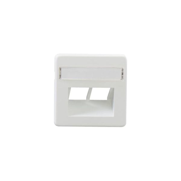 RUTENBECK - Zentralstück für Datendose 2fach 50x50mm polarweiß