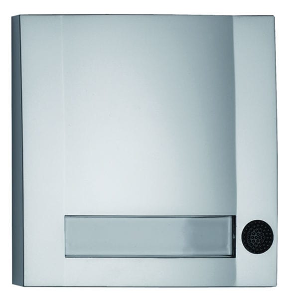 GROTHE - AP-Tasterplatte m.1 Taste silber matt/schwarz,(DOMOLUX SIM/SW2151)