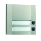 GROTHE - AP-Tasterplatte m.2 Tasten,silber matt/schwarz, (DOMOLUX DUO SIM/SW 2152)
