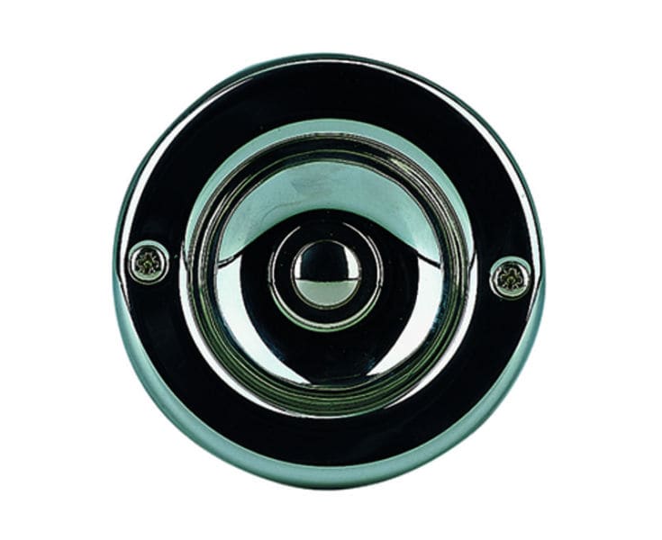 GROTHE - Kontakt-Schale mit 1 Taste Messing glanz verchromt, (Typ KS 2076)