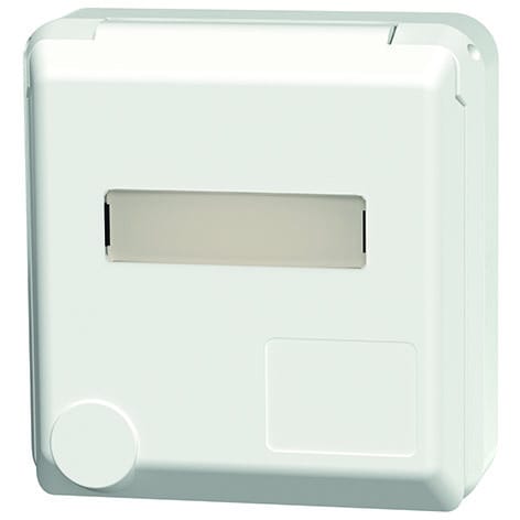 MENNEKES - Anbau CEE-Wandsteckd. Cepex 32A 5p 400V 6h IP44 alpinweiß m.Beschr.