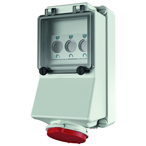 MENNEKES - CEE- Steckdose abgesichert 16A 5p 400V 6h IP44