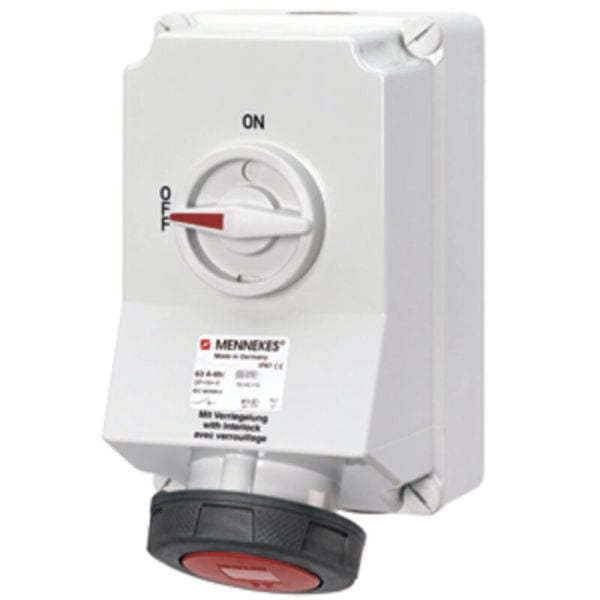 MENNEKES - Cee-Steckdose Abschaltbar 63A 4P 400V 6H IP67