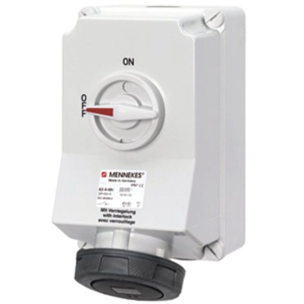 MENNEKES - Cee-Steckdose Abschaltbar 63A 4P 500V 7H IP67