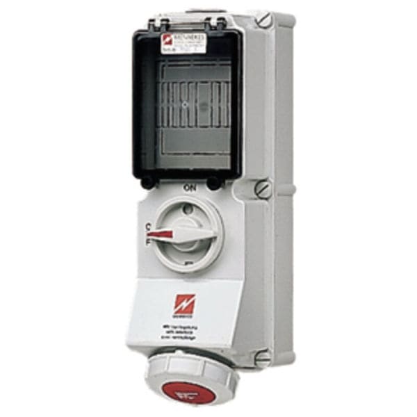 MENNEKES - CEE-Steckdose abschaltbar 32A 4p 400-440V 3h IP44 + TE leer