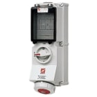 MENNEKES - CEE-Steckdose abschaltbar 32A 4p 400-440V 3h IP44 + TE leer