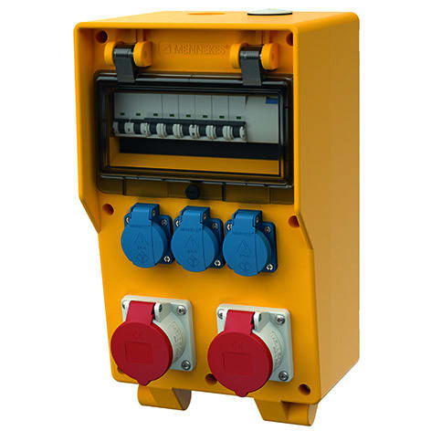 MENNEKES - Evergum-Kombi Little Gelb 3xSSTD 2X16/5 IP44 +Abs.