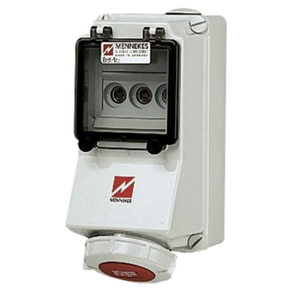 MENNEKES - Cee-Wandsteckdose 32A 5P 400V 6H IP67 + Abs.