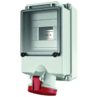 MENNEKES - Cee-Wandsteckdose 63A 4P 400V 6H IP44 m.Tragschiene