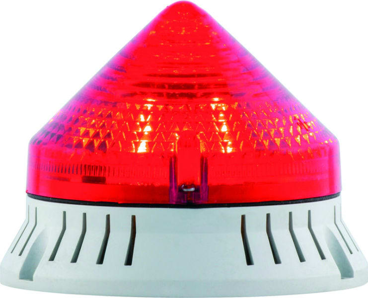 SIRENA - Blitzleuchte mit akust. Signal CTLXA9001J1F, 240V AC, IP30, rot