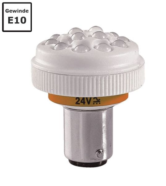 SIRENA - LED-Leuchtmittel, 12V AC/DC, orange Sockel BA15d, Ausf. LD 145 F