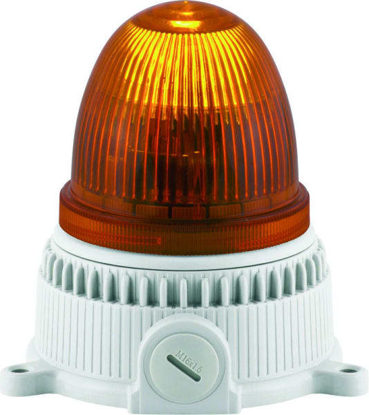 SIRENA - OVOLUX Blitzleuchte OVO M16X IP65 mit Anschlusskasten 24V AC/DC,2J,orange