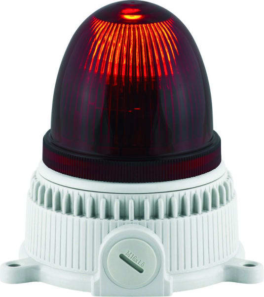 SIRENA - OVOLUX Blitzleuchte OVO M16X IP65 mit Anschlusskasten 24V AC/DC,2J,rot