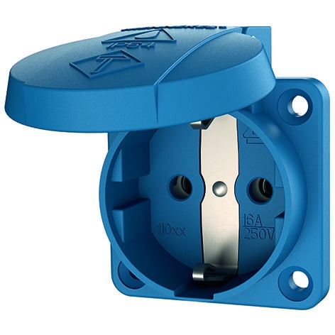 MENNEKES - Schuko-Anbausteckdose Blau 16A 2P+E 230V Ip54 Schraubklemme