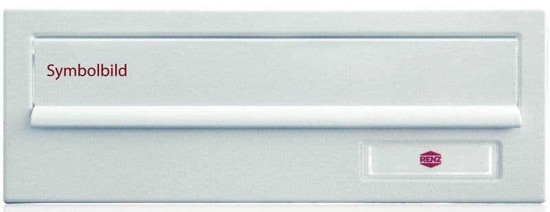 RENZ - Frontplatte Alu m.Einwurfklappe, Alu-silber, BxHxT 300x110x11mm
