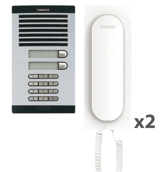 FERMAX - City Kit m. Code Tastatur 2 Fam. Türstation UP, silber m.Telefone F3426