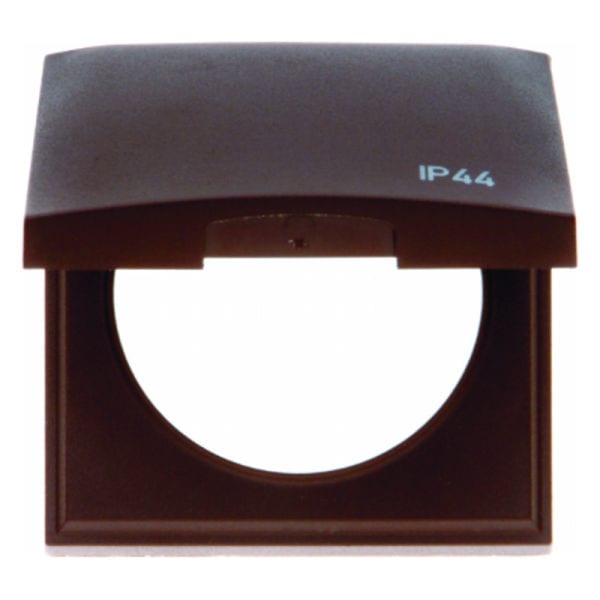 BERKER - INTEGRO Flow Rahmen 1fach mit Klappdeckel ohne Dichtung, IP44 braun
