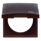 BERKER - INTEGRO Flow Rahmen 1fach mit Klappdeckel ohne Dichtung, IP44 braun