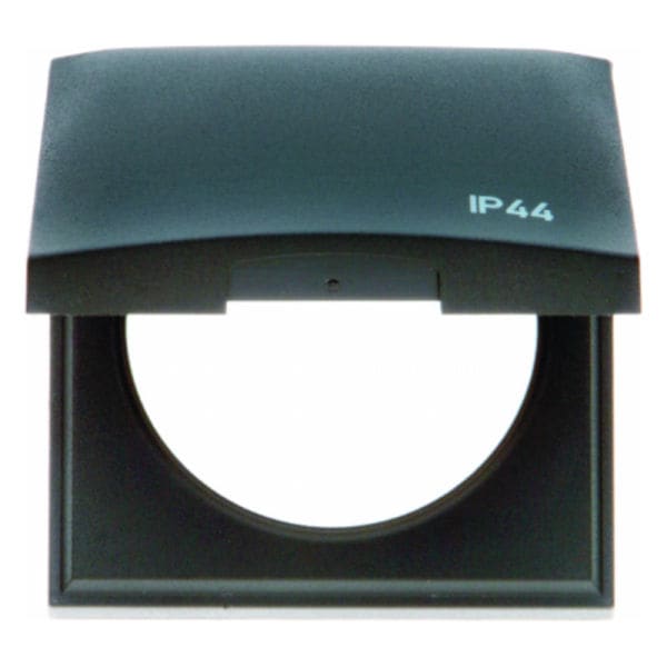 BERKER - INTEGRO Flow IP44 Rahmen 1fach mit Klappdeckel ohne Dichtung anthrazit