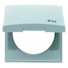 BERKER - INTEGRO Flow IP44 Rahmen 1fach mit Klappdeckel ohne Dichtung grau
