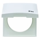 BERKER - INTEGRO Flow IP44 Rahmen 1fach mit Klappdeckel ohne Dichtung polarweiß